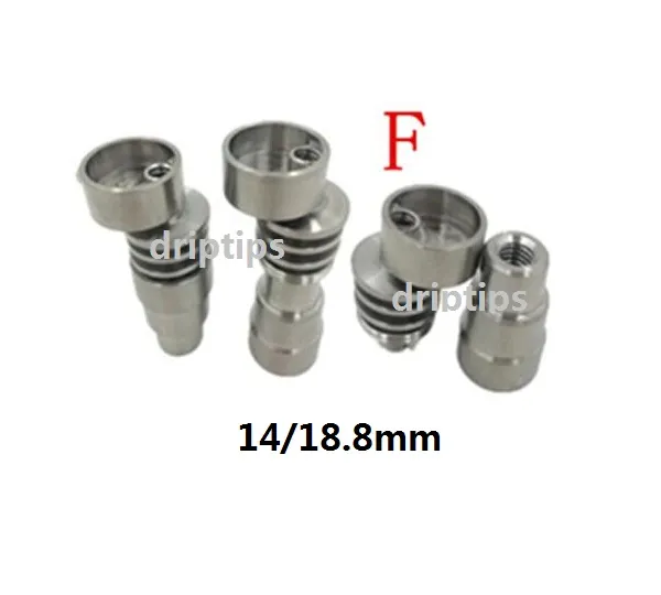 Titanium Nail 4 in 1 Domeloze Titanium Nails Titan Nail 14mm 18.8mm Mannelijke en Vrouwelijke Joint voor Glass Pipe Bong Free DHL