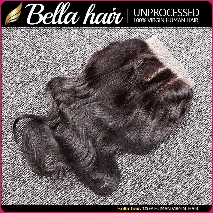 Bella Hair Brasilianische 3 Bundles mit Verschluss 8-34 Zoll Doppelschuss-Jungfrau-Menschenhaarverlängerungen Angebote Remy-Menschenhaarwebereien Körperwelle gewellt Julienchina SALE Voller Kopf