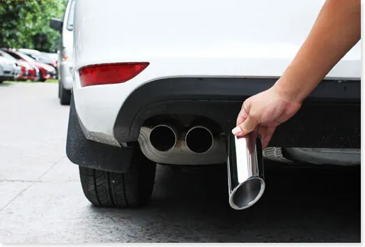 Silenziatori tubi di scarico auto in acciaio inossidabile di alta qualità 2 pezzi, tubo di scarico, assordante con logo Sline Audi Q3, Q5, A1, A3, A4, A4L, B8