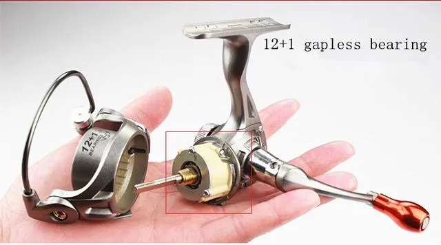 Hot 12 + 1BB DC150 Mini Fishing Reels Spinning Reels L / R Hand Exchange 5.2: 1 Mini Reels Gapless Bearring Metal Reel Hoge kwaliteit!