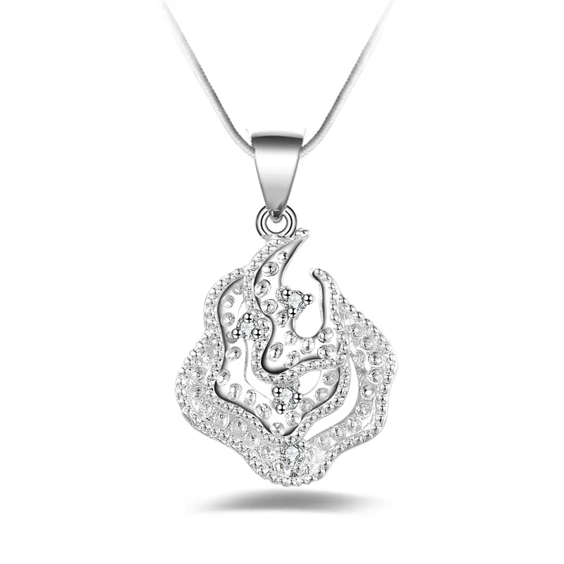 Frete grátis moda de alta qualidade 925 prata Característica Com jóias com diamantes 925 colar de prata presentes do feriado do Dia Dos Namorados hot 1653
