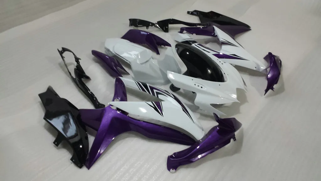 Ensemble de carénages violet blanc pour 2008 2009 SUZUKI GSXR600 750 carrosserie GSXR 600 GSXR750 K8 08 09 kit de carénage en moulage par Injection + cadeaux SE55