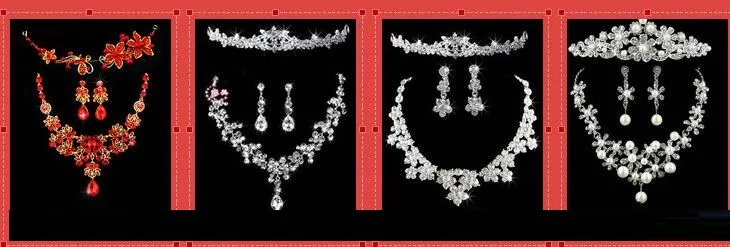 brudkronor Nya Pannband Hårband Huvudstycken Bröllopssmycken Tillbehör Silverkristaller Strasspärlor HT065720622