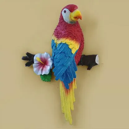 3D parrot wall act the role ofing creative Mediterranean home sitting room background wall accessories resin wall hanging DB01