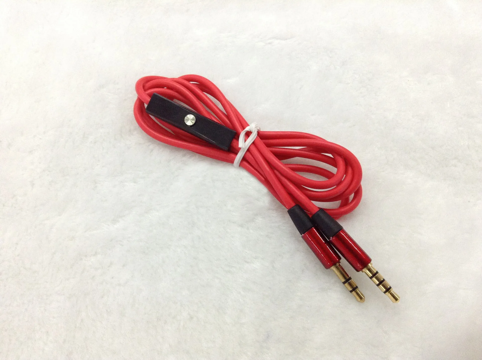 Mikrofon Ücretsiz Kargo ile Kulaklıklar Audio için Erkek AUX Uzatma Kablosu Kordon Stereo 3.5mm Erkek