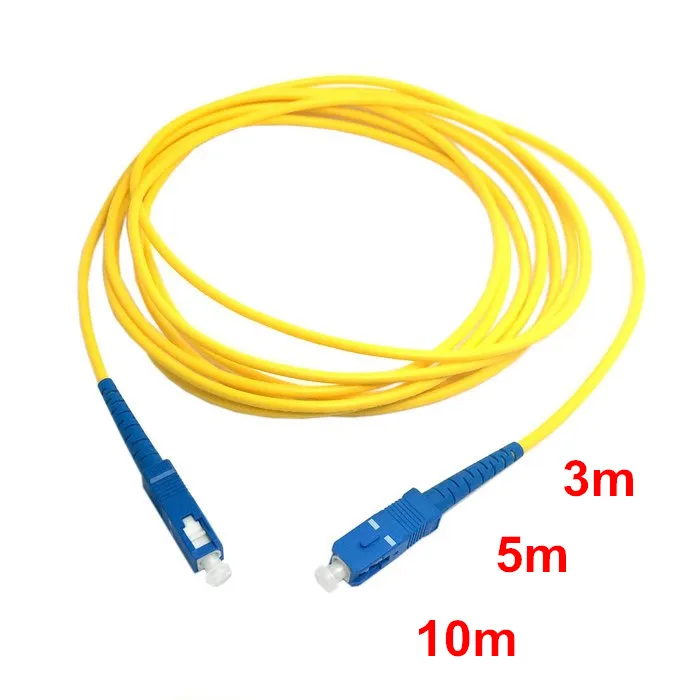 SC-SC-Glasfaser-Patchkabel, Überbrückungskabel, SM-Simplex-Single-Mode-Optik für Netzwerk, 3 m, 5 m, 10 m, 10 Fuß, 16 Fuß, 33 Fuß, FC-FC, SC-FC