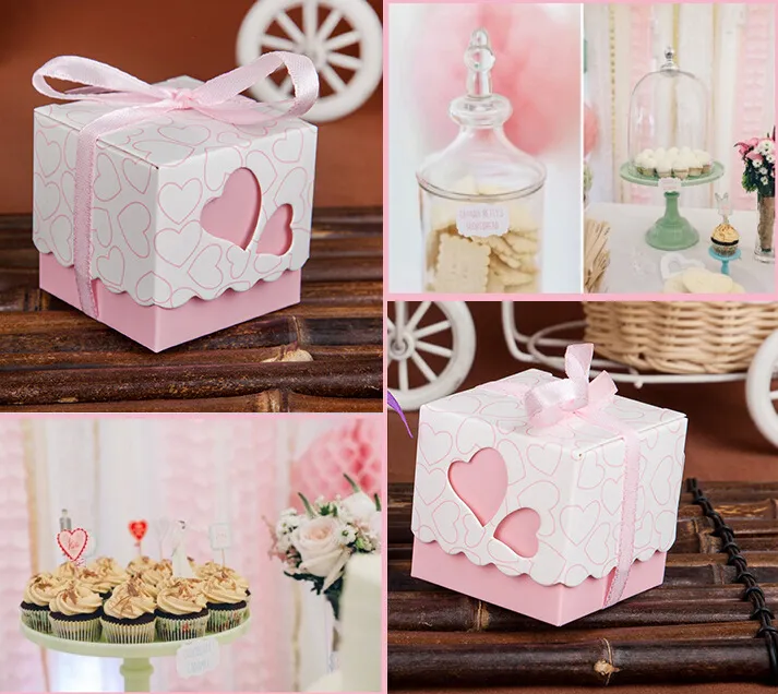 Love gift box DIY Favor Holders Creative Style Polygon Wedding Favors Boxes Candies And Sweets Gift Box With Ribbon Choos3089706