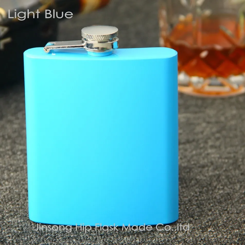 Couleur en acier inoxydable de couleur mélangée 7 oz Flask 12 Couleur peut être choisi le logo personnalisé accepter6505598