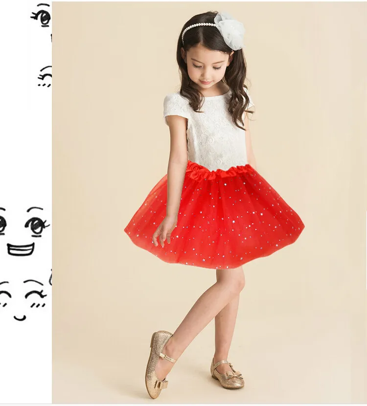 Ny anlänt glitter ballett tutu kjol tjejer bling paljetter tutu kjolar prinsessa dressup paillette kjolar tulle dancewear grossist