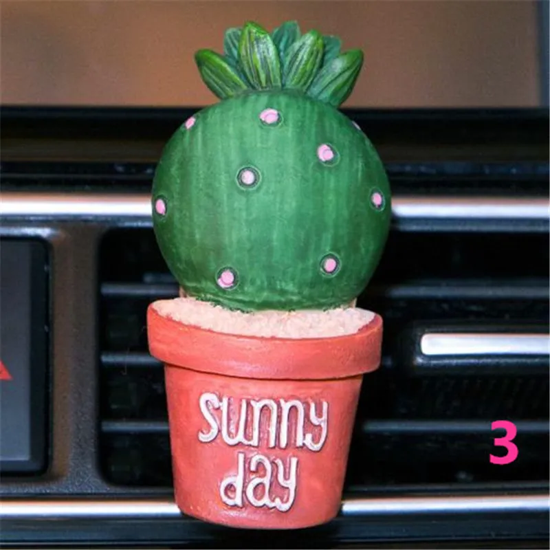 Carino i presa auto profumo 3D cactus forma presa auto deodorante auto deodorante clip atp232