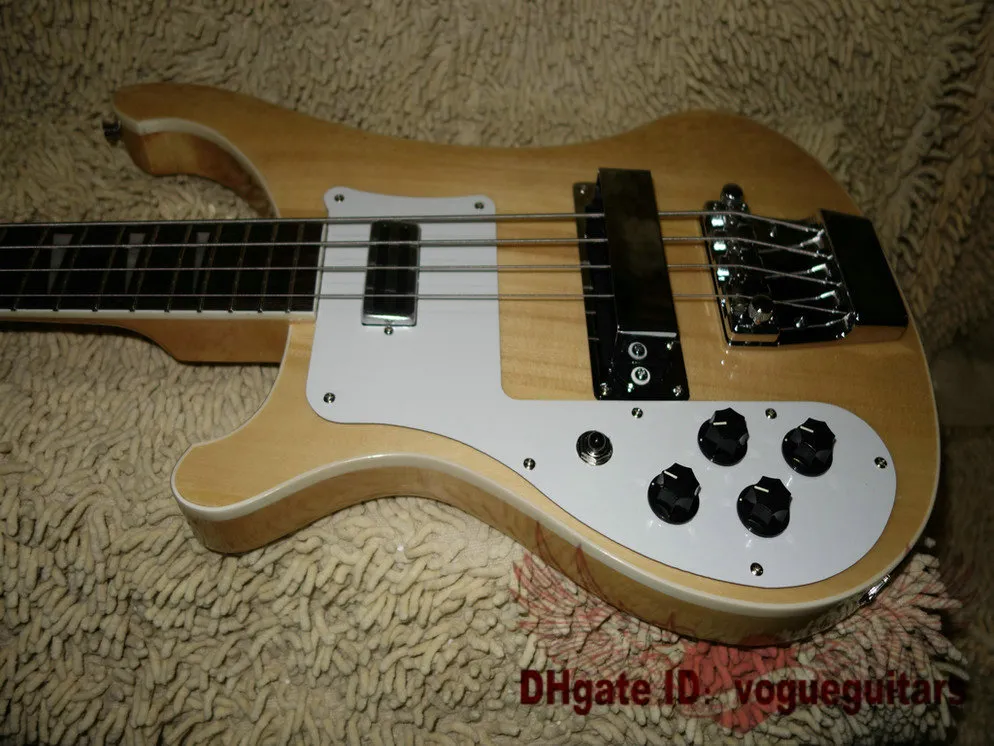 New Arrival Left Hand Guitar Natural 4003 4 Strings Electric Bass Free Shipping.