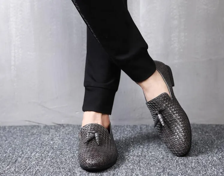 Casual loafers voor heren, kledingschoenen, kwastje, Italiaanse stijl, man, homecoming, feest, trouwschoenen, zakelijke leren schoenen