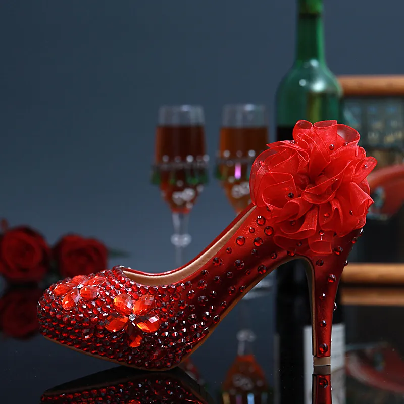 Red bridesmaid shoes outlet