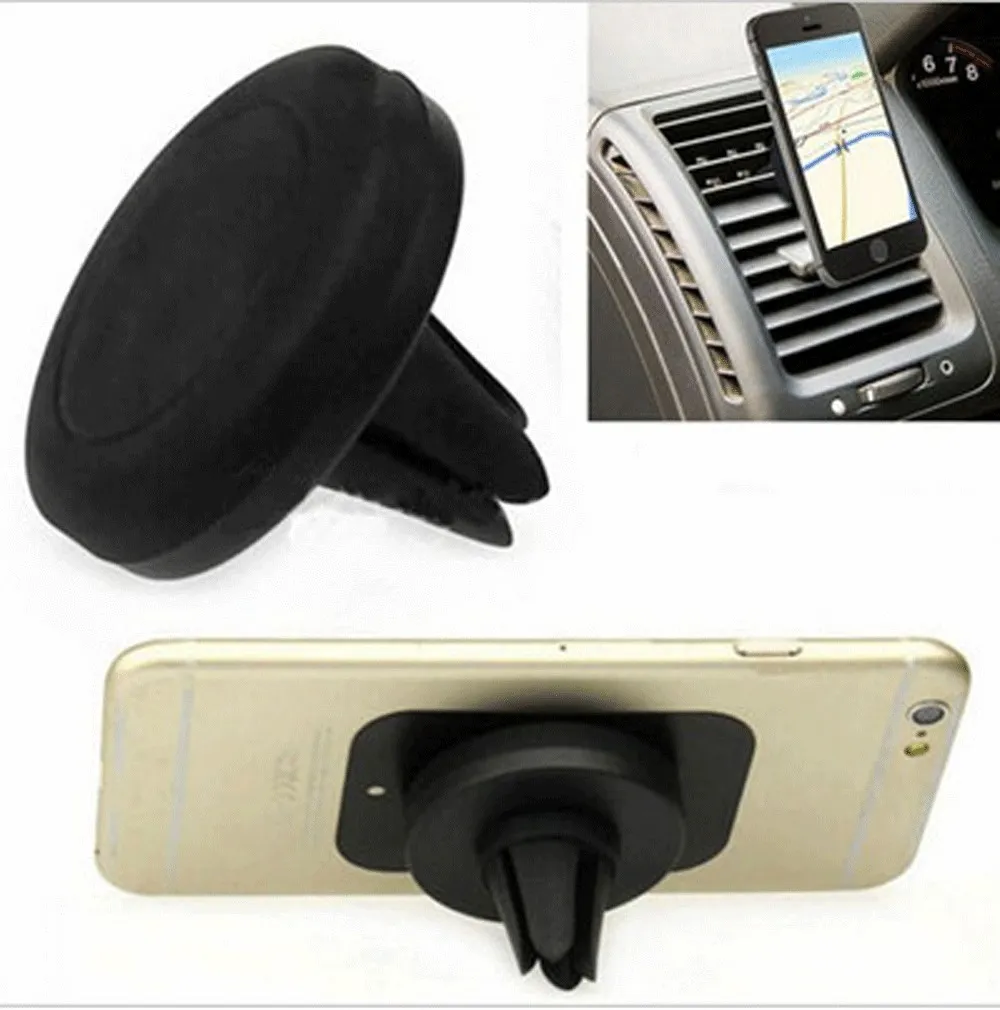 Magnet Car Cell Mobile Smart Phone Holder Mini Air Vent Mount Handfree Dashboard Magnetic Metal For Cellphone iPhone Samsung
