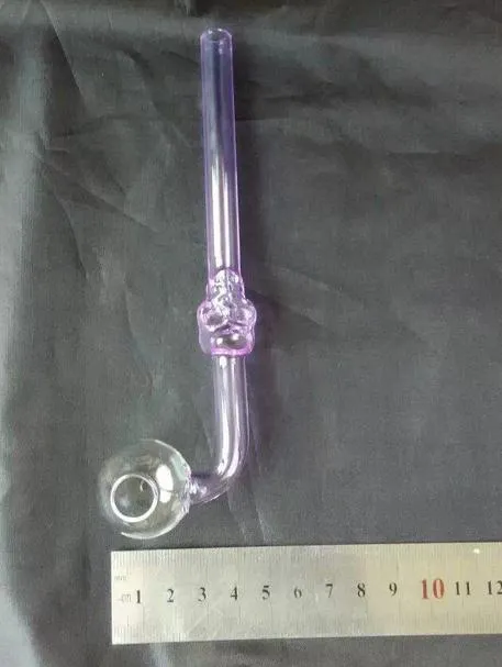 Frete grátis por atacado ----- 2015 novos ossos do crânio de vidro manchado dobrar pote de queimadura, vidro Hookah / peças de bong de vidro, comprimento 16 cm, cor aleatória del