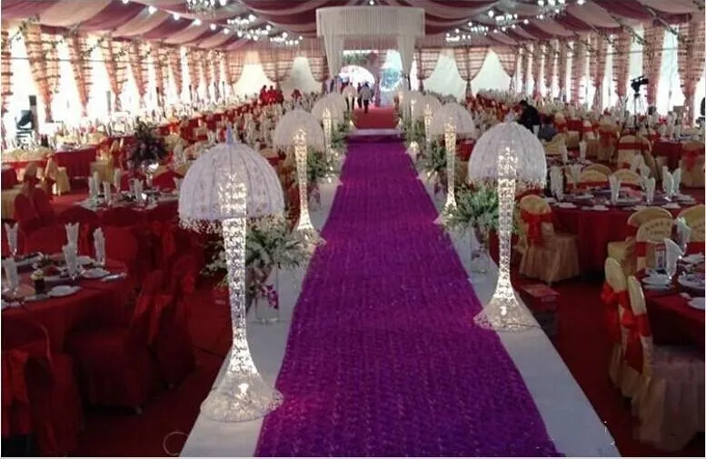 Nova chegada Centro de casamento romântico Favoriza 3d Rose Petal Carpet Runner para Festas de Decoração de Casamento Suprimentos 9406713