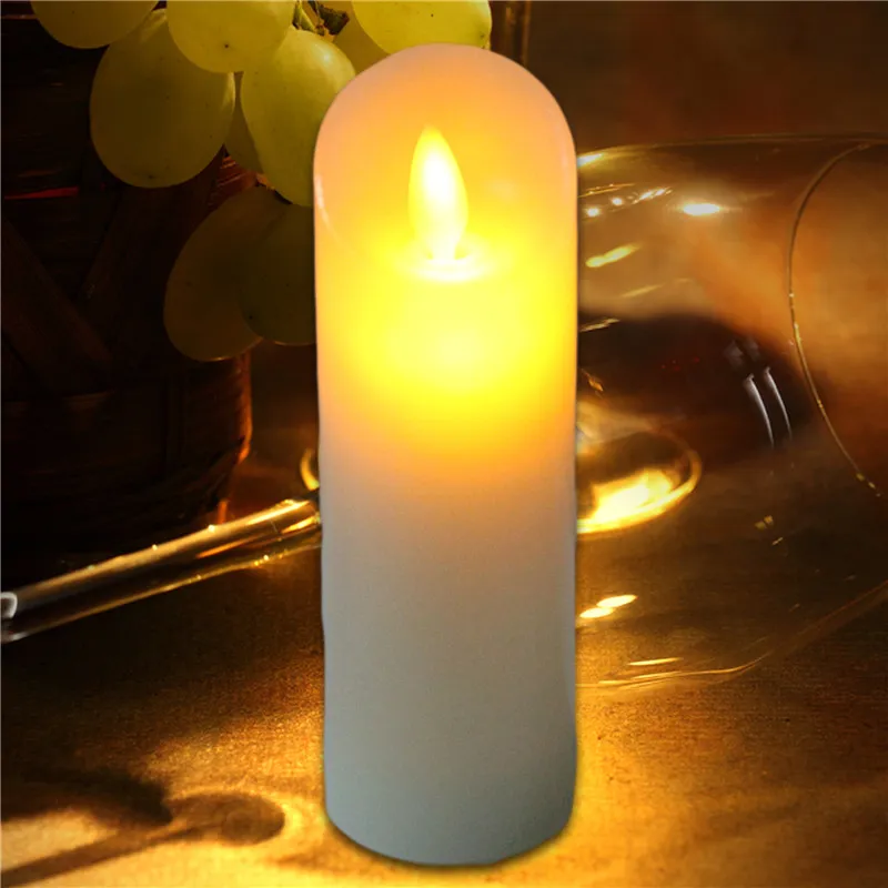 2*6 Flameless Battery Operated LED Candle Moving Flame Wick Simulation