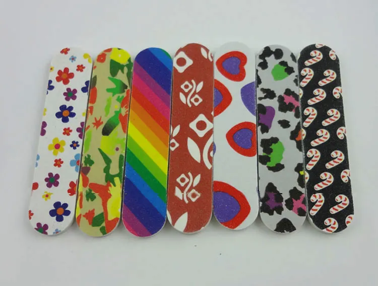 Kleurrijke Mini Salon Board Nail Files Buffer en Emery Boards Drop Verzending # NFZ009