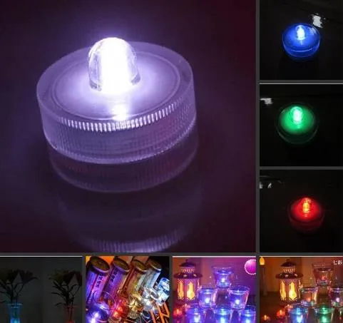 잠수 할 수있는 촛불 수중 Flameless LED Tealights 방수 전자 양초 조명 새로운 웨딩 생일 파티 크리스마스 장식 조명