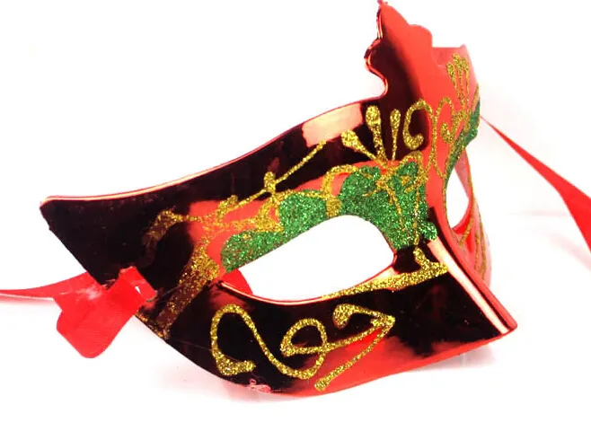 2014 sıcak satış mix renk 100 adet / grup paintball maskesi altın parlayan kaplama parti maskeleri darth vader sahne masquerade mardi gras maske