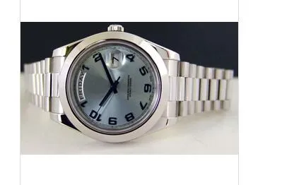 الساعات الفاخرة البلاتينية الجليدية الأزرق العربي 218206 - شاهد لعبة Watch Man Wristwatch الأزياء التلقائية العلامة التجارية للرجال Watch Watch Watch