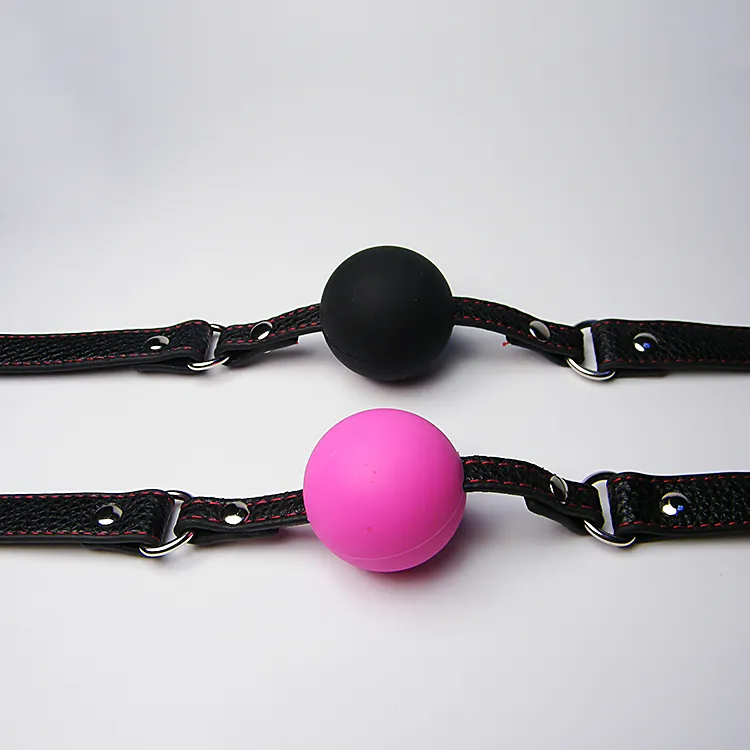 Open Mouth Gag Silicone Ball Gag BDSM Leather Harness Gag Sex Toys Strap On Mouth Gag Bondage Gear Sex Products Slave Sex Shop8173409