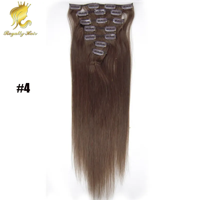 1B черный зажим для наращивания человеческих волос, бразильские человеческие волосы, прямые 1622 дюйма, 7 шт., зажим для наращивания волос 5425642