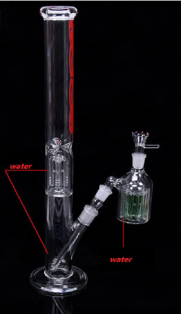 11 Arm Diffused Percolators Ash Catcher Downstems för glas Bong Glas Vattenrör 18mm Fogstorlek