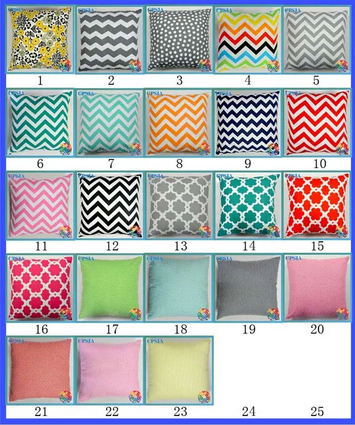 Cushion Case Chevron Wave Gedrukte kussenkussen kussen kussen Middellandse Zee -stijl kussenkussens Home Textiel Decor 23Colors Decoratief kussen