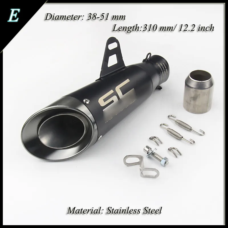 Stainless Steel Exhaust Pipe Vent Pipe For Scooter Motorcycle Street Bike