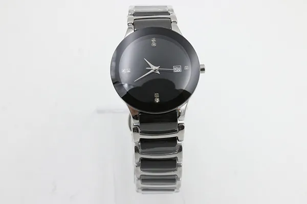 Ull High Quaity Limited Panie Watch Black Ceramic Round Tichy Wysoka jakość daty ceramiczne czarne damskie zegarki mody RD1227a