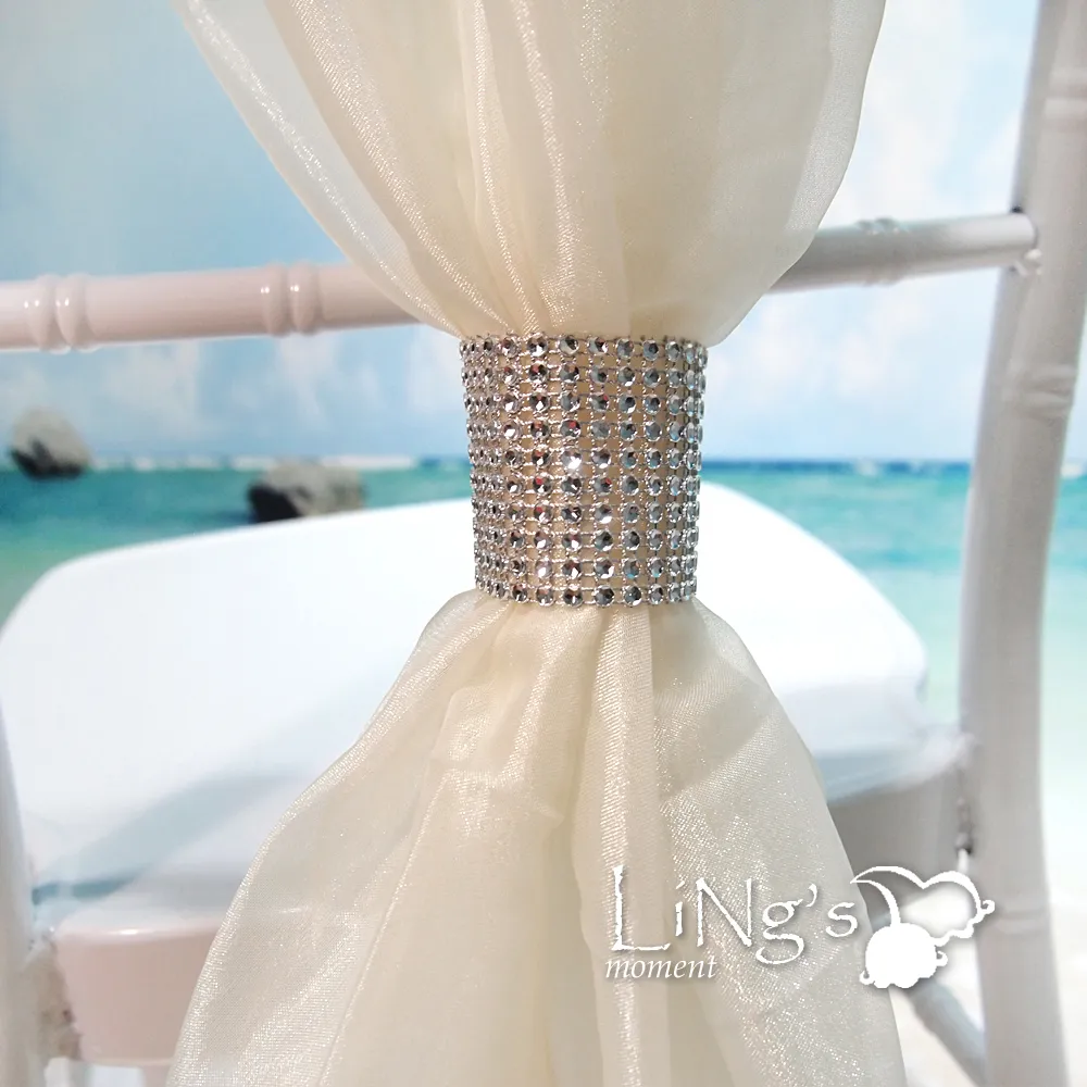 Diamond Rhinestone Bling Napkin Rings Wedding Party Quinceanera Sashes