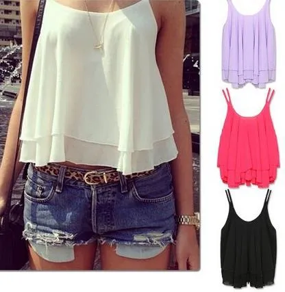 chiffon camisole tops