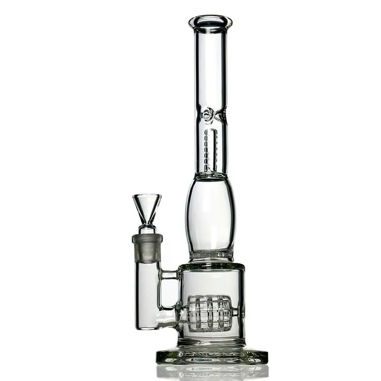 Waterpijp Vervaardiging water dikke glazen pijp MET Tire stijl en honingraat diffusor percolator BONG ROKEN Shisha