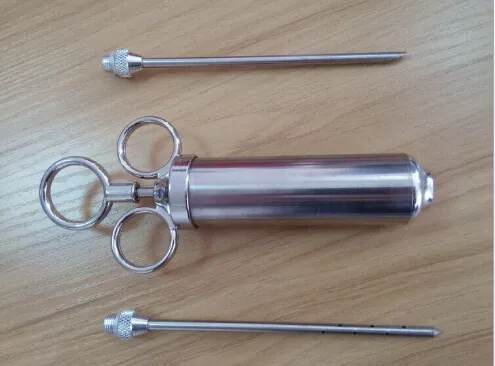 Grill Beast Stainless Steel Meat Injector Kit with 2oz Large Capacity Barrel and 2 Professional Marinade Needles 01259508213