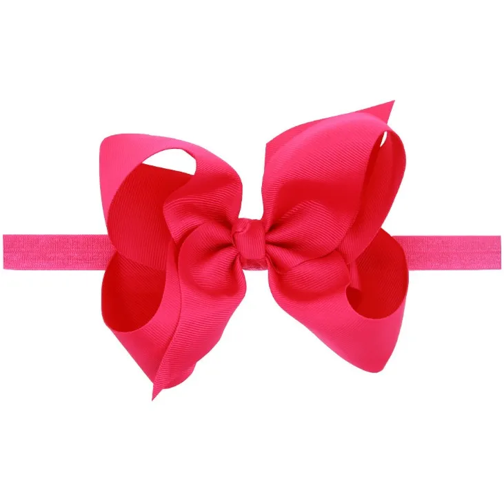 Lovely Baby Girls Head band New Ribbon Bow Party Hair Accessory Cute Children Hair Bows elastic Kids Hair Band C2479