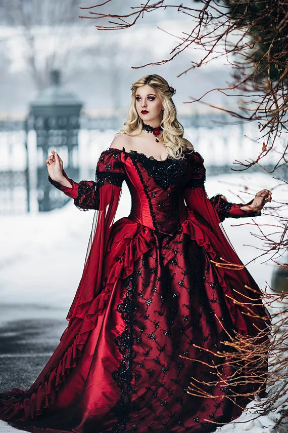Red sales sleeping gown