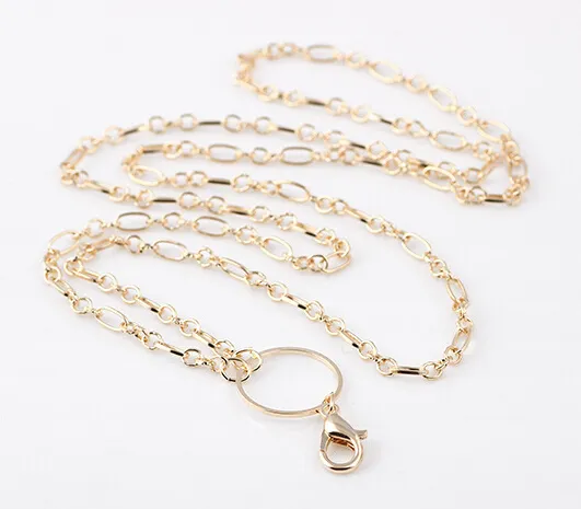 Wholesale Mix Colors DIY Alloy Floating Necklace Chain Fit For Glass Living Charms Locket Pendant
