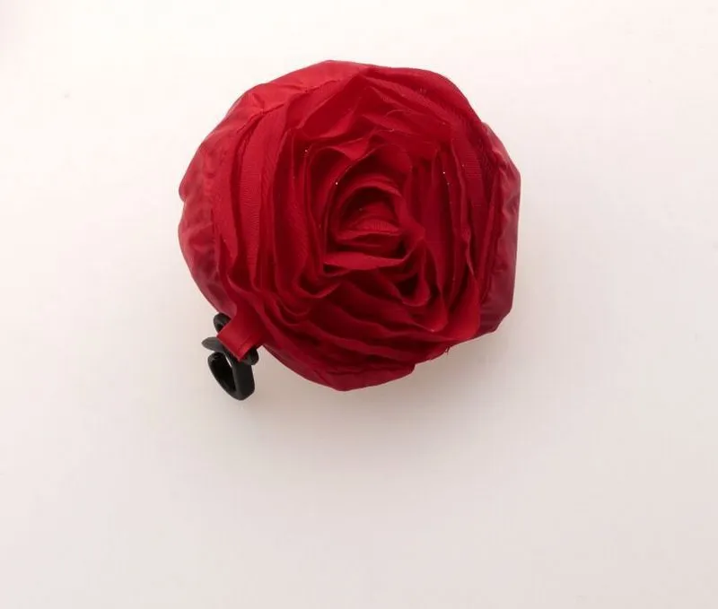 Горячей ! 5 шт Красный цвет Pretty Rose Складная Eco многоразовая хозяйственная сумка 39.5cm x38cm 430