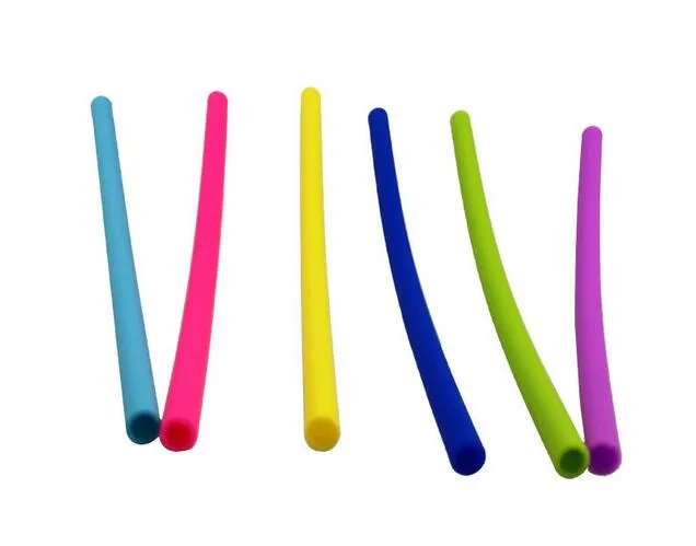 Barware Colors Straight Silicone Straw for 20 oz 30 oz cup Silica Gel Drinking Straw jar straws XB1