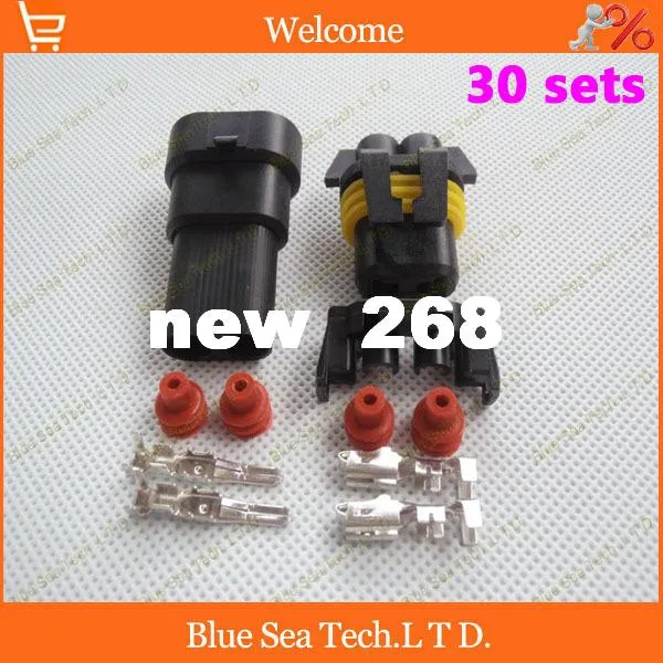 30 sets 2Pin 9005 HID BALLAST,Auto head lamp plug,Car Waterproof Electrical connector kits for BMW Audi etc.