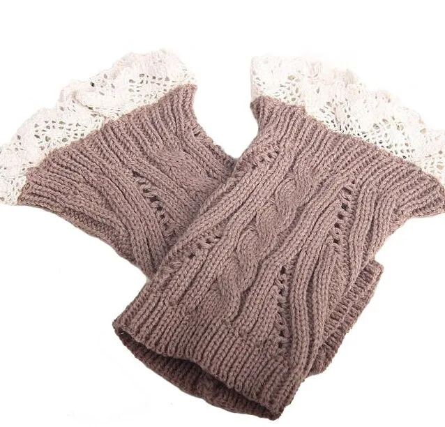 2015 Lace Open twist Knit Boot Cuff knit boot topper faux scaldamuscoli calzino top scaldamuscoli in maglia scaldascarpe i 24 paia / lotto # 3713
