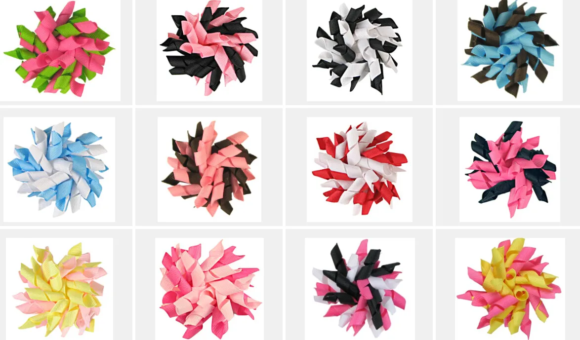 Darmowa Wysyłka 100 sztuk 3,5 cali Korker kokardki do mieszania setek kolorowych klipsów do włosów Corker Kolorowe curlers dla dzieci łuki kwiaty pd007