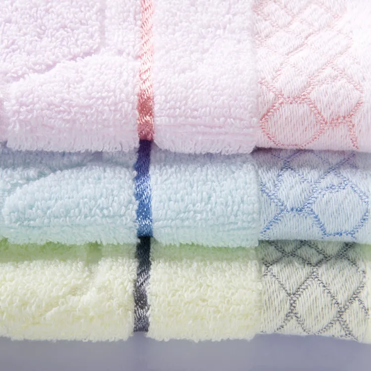 Serviette de bain en coton serviette de bain Cube d'eau débarbouillette cadeau bleu crème textile maison rose