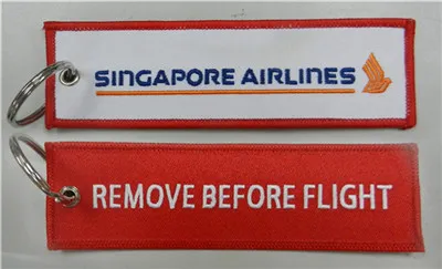 Singapore Airlines Remove Before Flight Gepäck-Schlüsselanhänger, Anhänger für Piloten, Kabinenpersonal, 13 x 2,8 cm, 100 Stück