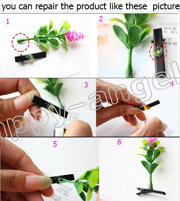 Lo nuevo Encantador Novedad Plantas pinzas para el cabello de hierba sombreros Brote pequeño antena horquillas Hierba de la suerte brote de frijol seta fiesta horquilla HD3401