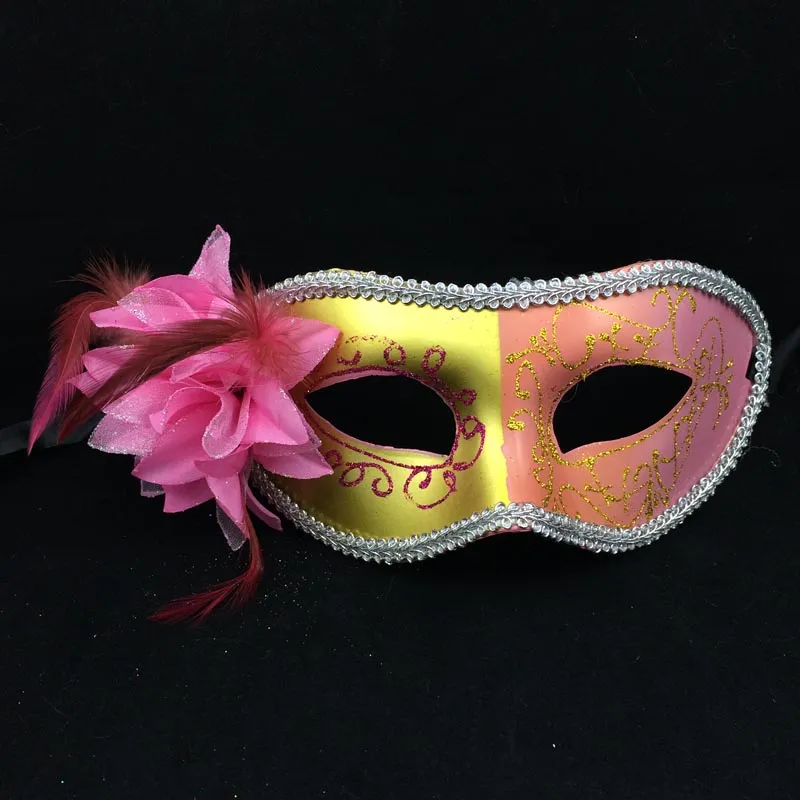 New Luxury Party Masks Flower Aside Halloween Venetian Masquerade Mask Carnival Mardi Gras Costume Novelty Wedding Gift 