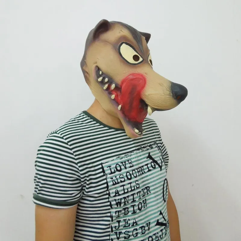 New Cosplay Cartoon Dog Mask Maschera in lattice Full Face Halloween Party Mask Animal Head Carnival Party Costume Novità regalo spedizione gratuita