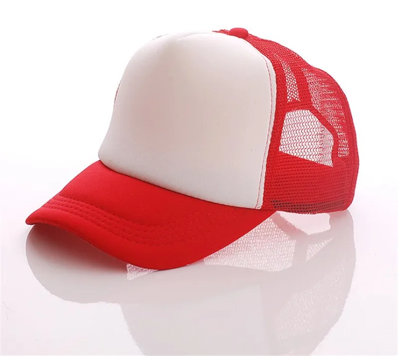 Tampão do camionista das crianças das crianças tampões de malha adultos Chapéus vazios do camionista Chapéus do Snapback Chapéus de basebol adultos Chapéu repicado