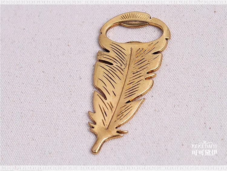 "Gilded Gold" Feather Bottle Opener Souvenir For Birthday Parties Kids Adult Birthday Favors And Gifts 